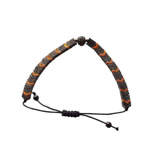 Bratara cu snur ajustabil, Black Charm, A4B113 Bratara cu snur ajustabil, Black Charm, A4B113