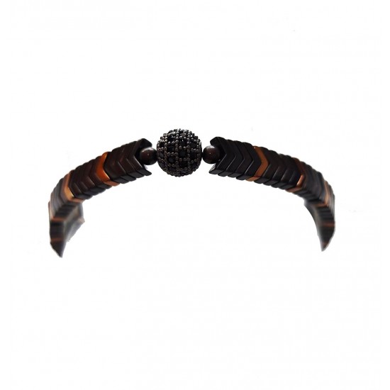 Bratara cu snur ajustabil, Black Charm, A4B113 Bratara cu snur ajustabil, Black Charm, A4B113