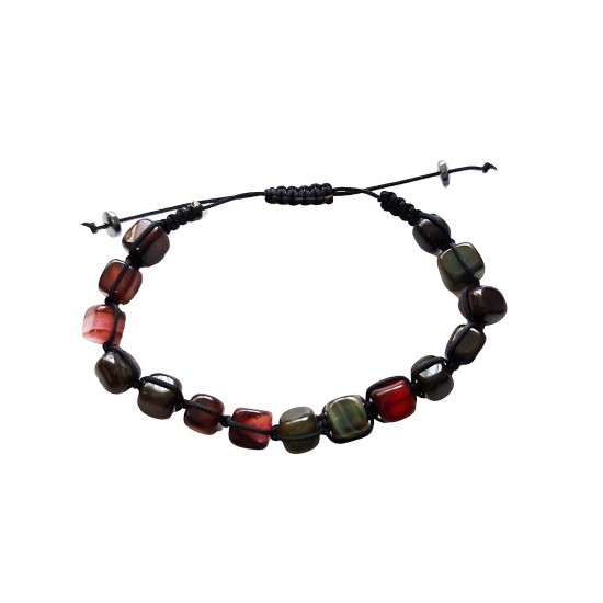 Bratara cu snur ajustabil, Black Stone, A4B129 Bratara cu snur ajustabil, Black Stone, A4B129