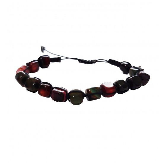 Bratara cu snur ajustabil, Black Stone, A4B129 Bratara cu snur ajustabil, Black Stone, A4B129