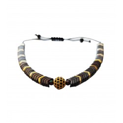 Bratara cu snur ajustabil, Gold Charm, A4B114