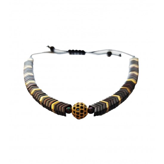 Bratara cu snur ajustabil, Gold Charm, A4B114 Bratara cu snur ajustabil, Gold Charm, A4B114