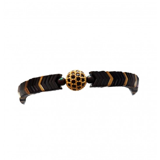 Bratara cu snur ajustabil, Gold Charm, A4B114 Bratara cu snur ajustabil, Gold Charm, A4B114