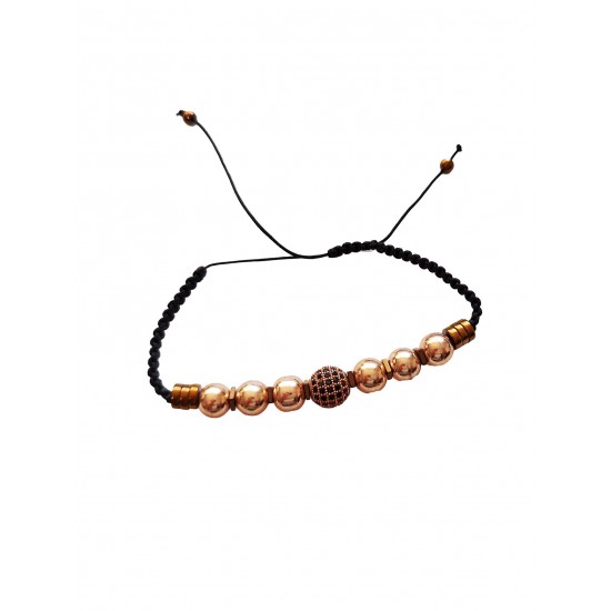 Bratara cu snur ajustabil, Gold Charm, A4B119 Bratara cu snur ajustabil, Gold Charm, A4B119