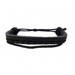 Bratara din piele ecologica, Black, A4B157