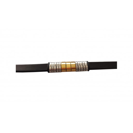 Bratara din piele ecologica, Inox, A4B50 Bratara din piele ecologica, Inox, A4B50