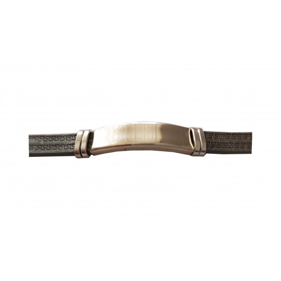 Bratara din piele ecologica, Inox, A4B56 Bratara din piele ecologica, Inox, A4B56