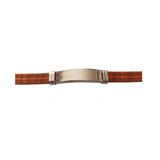 Bratara din piele ecologica, Inox, A4B57 Bratara din piele ecologica, Inox, A4B57