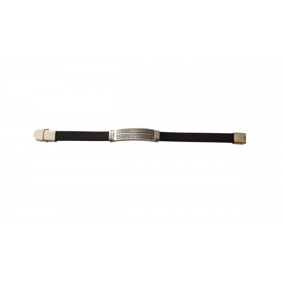 Bratara din piele ecologica, Inox, A4B66 Bratara din piele ecologica, Inox, A4B66