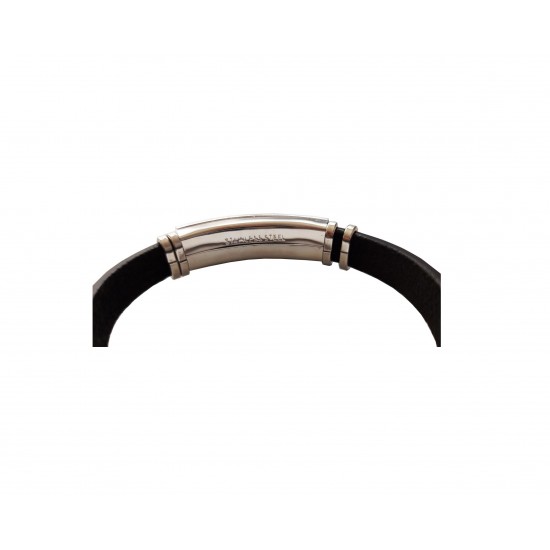 Bratara  din piele ecologica, Inox, A4B68