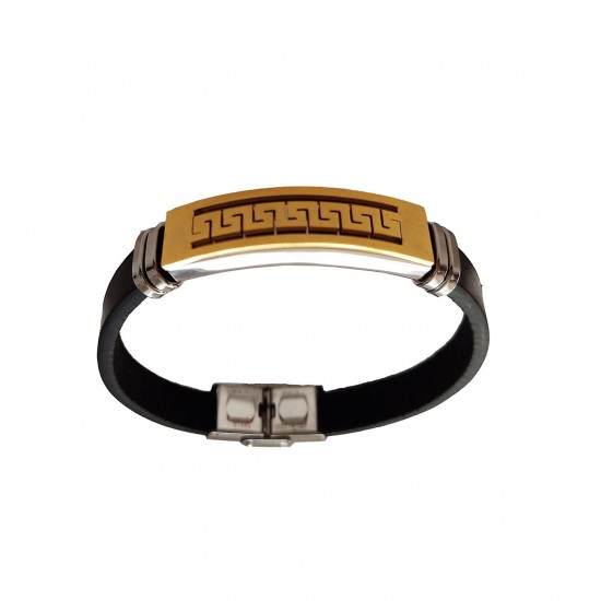 Bratara din piele ecologica, Tribale, Inox, A4B92 Bratara din piele ecologica, Tribale, Inox, A4B92