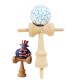 Kendama din lemn natural, Bila lemn +  Sticker Waterproof USA pentru telefon, 173KD