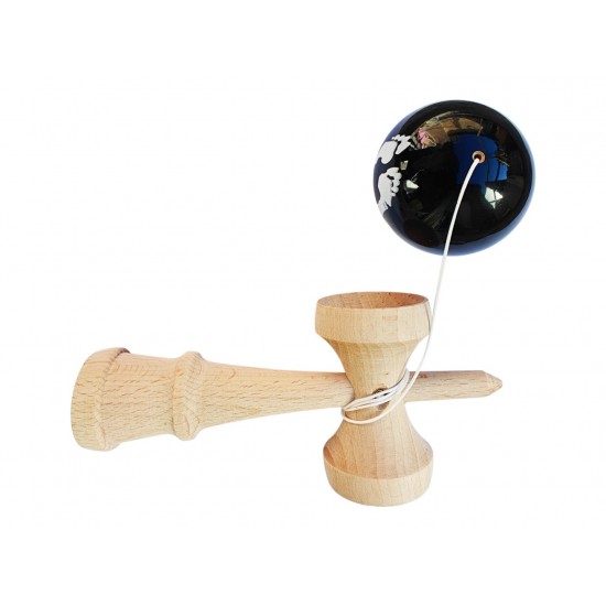 Kendama din lemn natural, Bila lemn + Sticker Waterproof USA pentru telefon, 175KD