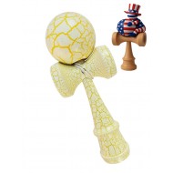 Kendama din lemn natural, Bila lemn +  Sticker Waterproof USA pentru telefon, 168KD