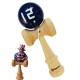 Kendama din lemn natural, Bila lemn + Sticker Waterproof USA pentru telefon, 174KD Kendama din lemn natural, Bila lemn + Sticker Waterproof USA pentru telefon, 174KD