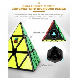 Cub Magic 3x3x3 Moyu MoFang Meilong Pyraminx, Black, 255CUB-1 Cub Magic 3x3x3 Moyu MoFang Meilong Pyraminx, Black, 255CUB-1