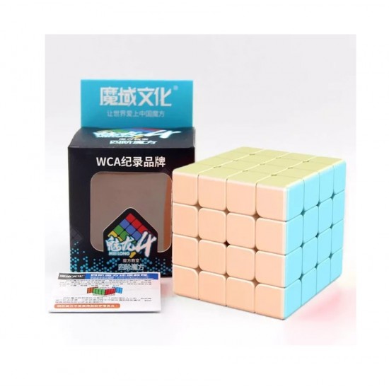 Cub Magic 4x4x4 Moyu MoFang Meilong, Stickerless macaron, 247CUB-1 Cub Magic 4x4x4 Moyu MoFang Meilong, Stickerless macaron, 247CUB-1