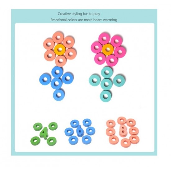 Joc educativ Forme geometrice si cifre, 3 in 1, Stivuirea culorilor, CX0612
