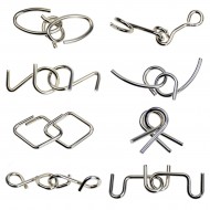 Set  puzzle Brain Twister 8 jocuri din Metal, pentru copii si adolescenti, 9BAFF