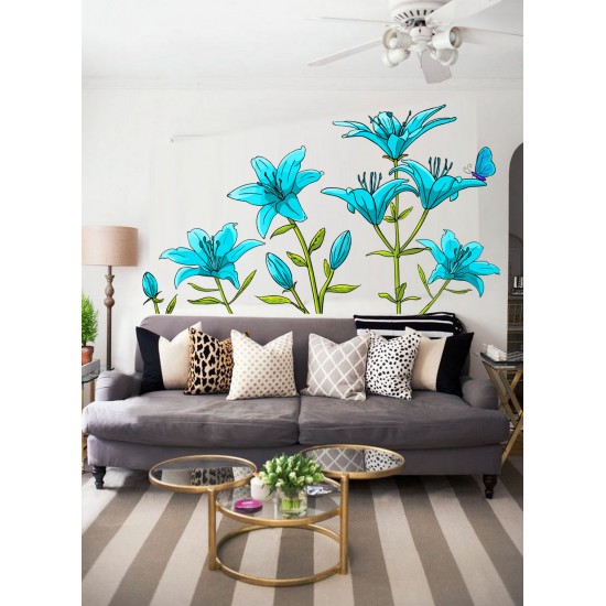 Sticker decorativ, Crin albastru, 150 cm, 397STK Sticker decorativ, Crin albastru, 150 cm, 397STK