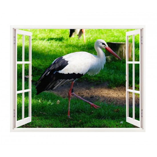 Sticker decorativ, Fereastra 3D, Barza, 85 cm, 270STK Sticker decorativ, Fereastra 3D, Barza, 85 cm, 270STK