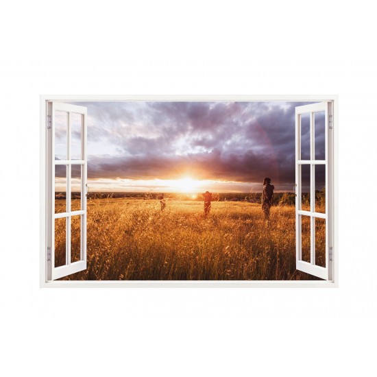 Sticker decorativ, Fereastra 3D, Cer, 85 cm, 191STK Sticker decorativ, Fereastra 3D, Cer, 85 cm, 191STK