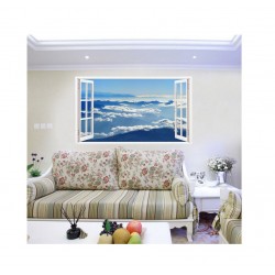 Sticker decorativ, Fereastra 3D, Cer, 85 cm, 339STK Sticker decorativ, Fereastra 3D, Cer, 85 cm, 339STK