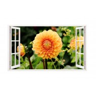 Sticker decorativ, Fereastra 3D, Flori, 85 cm, 243STK Sticker decorativ, Fereastra 3D, Flori, 85 cm, 243STK