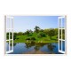 Sticker decorativ, Fereastra 3D, Lac, 85 cm, 267STK