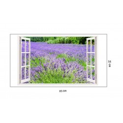 Sticker decorativ, Fereastra 3D, Lavanda, 85 cm, 297STK Sticker decorativ, Fereastra 3D, Lavanda, 85 cm, 297STK