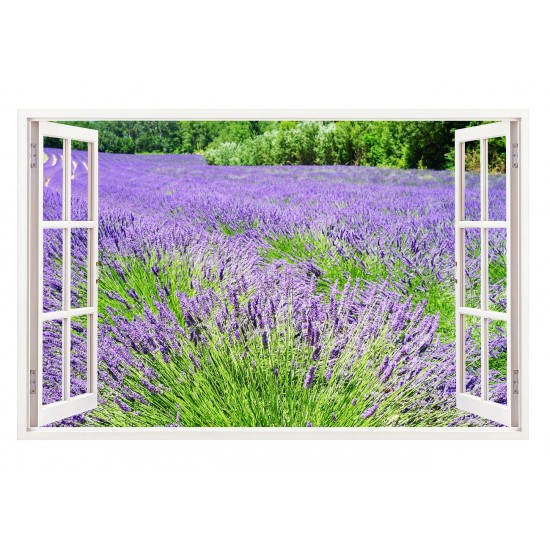 Sticker decorativ, Fereastra 3D, Lavanda, 85 cm, 297STK Sticker decorativ, Fereastra 3D, Lavanda, 85 cm, 297STK