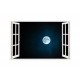 Sticker decorativ, Fereastra 3D, Luna, 85 cm, 197STK Sticker decorativ, Fereastra 3D, Luna, 85 cm, 197STK