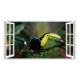 Sticker decorativ, Fereastra 3D, Papagal, 85 cm, 282STK Sticker decorativ, Fereastra 3D, Papagal, 85 cm, 282STK