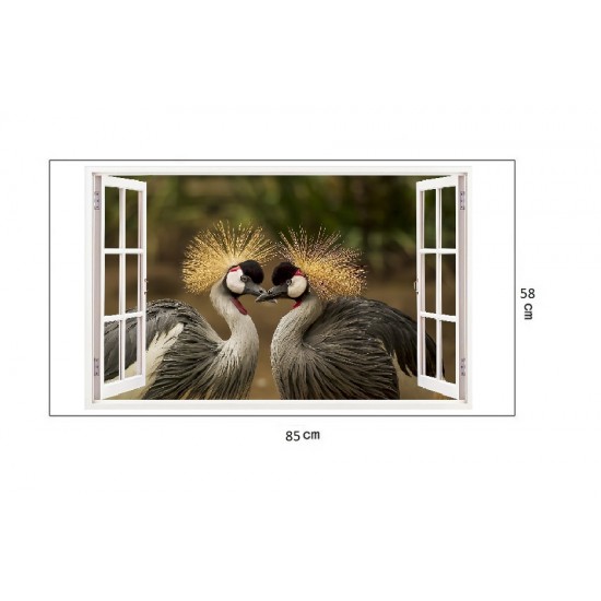 Sticker decorativ, Fereastra 3D, Pasare, 85 cm, 269STK Sticker decorativ, Fereastra 3D, Pasare, 85 cm, 269STK