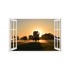 Sticker decorativ, Fereastra 3D, Rasarit, 85 cm, 260STK
