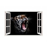 Sticker decorativ, Fereastra 3D, Tigru, 85 cm, 276STK Sticker decorativ, Fereastra 3D, Tigru, 85 cm, 276STK