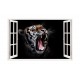 Sticker decorativ, Fereastra 3D, Tigru, 85 cm, 276STK Sticker decorativ, Fereastra 3D, Tigru, 85 cm, 276STK