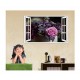 Sticker decorativ, Fereastra 3D, Trandafir, 85 cm, 405STK Sticker decorativ, Fereastra 3D, Trandafir, 85 cm, 405STK