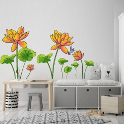 Sticker decorativ, Flore portocalie, 150 cm, 396STK-1 Sticker decorativ, Flore portocalie, 150 cm, 396STK-1