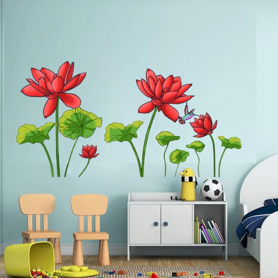 Sticker decorativ, Flore rosii, 150 cm, 396STK-2