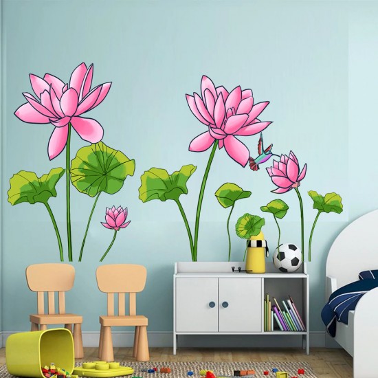 Sticker decorativ, Flore roz pal, 150 cm, 396STK-3