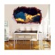Sticker decorativ, Gaura in perete 3D, Cer, 85 cm, 410STK-1 Sticker decorativ, Gaura in perete 3D, Cer, 85 cm, 410STK-1