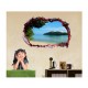 Sticker decorativ, Gaura in perete 3D, Ocean, 85 cm, 332STK-1 Sticker decorativ, Gaura in perete 3D, Ocean, 85 cm, 332STK-1