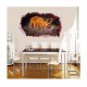 Sticker decorativ, Gaura in perete 3D, Vacuta, 85 cm, 407STK Sticker decorativ, Gaura in perete 3D, Vacuta, 85 cm, 407STK