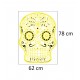 Sticker decorativ, Skull, 78 cm, 216STK-4 Sticker decorativ, Skull, 78 cm, 216STK-4
