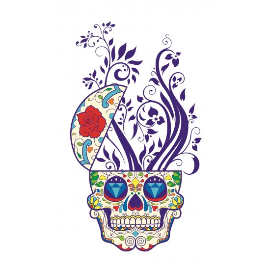 Sticker decorativ, Skull, 90 cm, 219STK-1