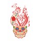 Sticker decorativ, Skull, 90 cm, 219STK-4 Sticker decorativ, Skull, 90 cm, 219STK-4