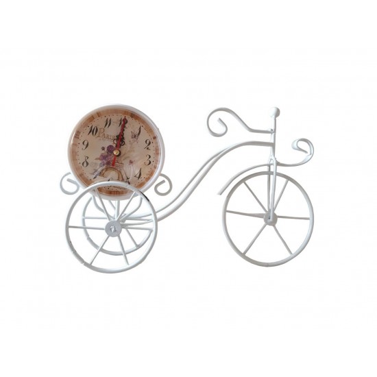 Ceas decorativ, Bicicleta, Alb, 32 cm, 875DL Ceas decorativ, Bicicleta, Alb, 32 cm, 875DL