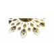 Ceas decorativ elegant, Coada de Paun, Silentios, 70 cm, 1803X