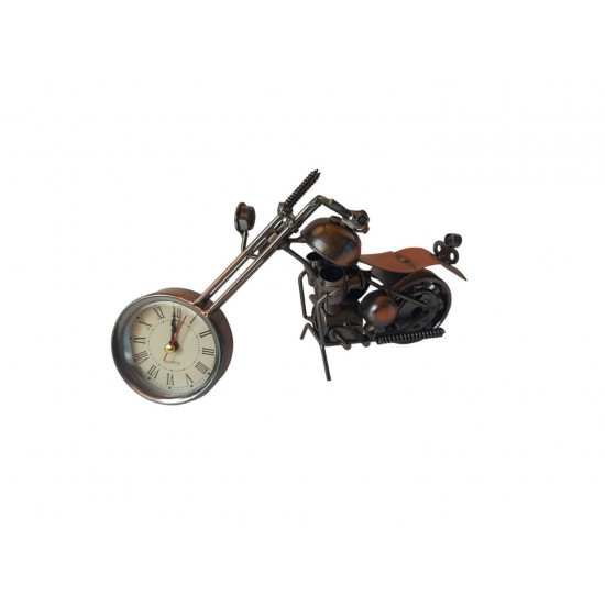 Ceas decorativ in forma de motocicleta, Maro, 21 cm, 356-25D Ceas decorativ in forma de motocicleta, Maro, 21 cm, 356-25D